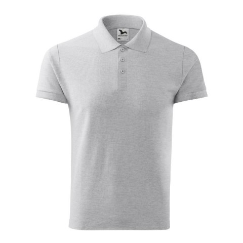 Koszulka polo Malfini Cotton M MLI-21203 jasnoszary melanż Malfini