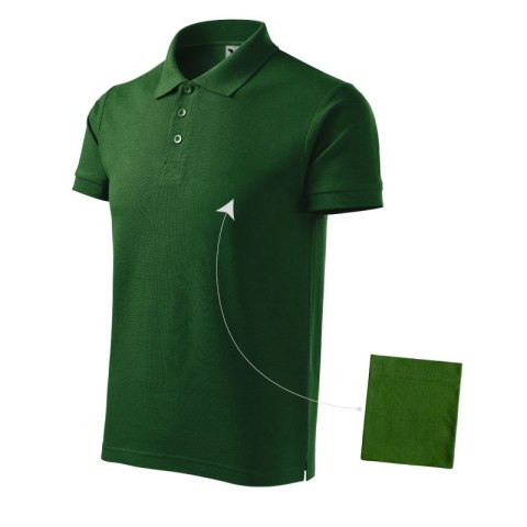 Koszulka polo Malfini Cotton M MLI-21206 zieleń butelkowa Malfini