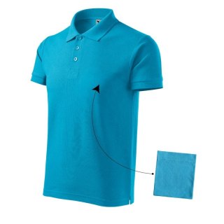 Koszulka polo Malfini Cotton M MLI-21244 turkus Malfini