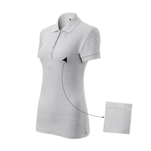 Koszulka polo Malfini Cotton W MLI-21303 jasnoszary melanż Malfini