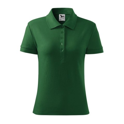 Koszulka polo Malfini Cotton W MLI-21306 zieleń butelkowa Malfini