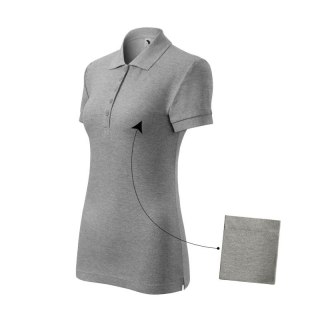 Koszulka polo Malfini Cotton W MLI-21312 ciemnoszary melanż Malfini