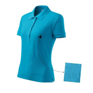 Koszulka polo Malfini Cotton W MLI-21344 turkus Malfini
