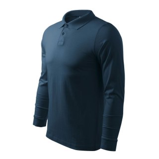 Koszulka polo Malfini Single J. LS M MLI-21102 granatowy Malfini