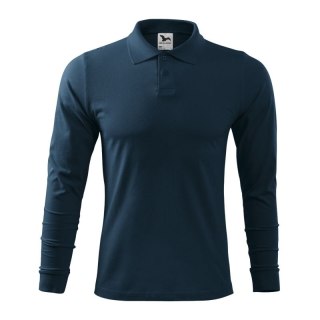 Koszulka polo Malfini Single J. LS M MLI-21102 granatowy Malfini