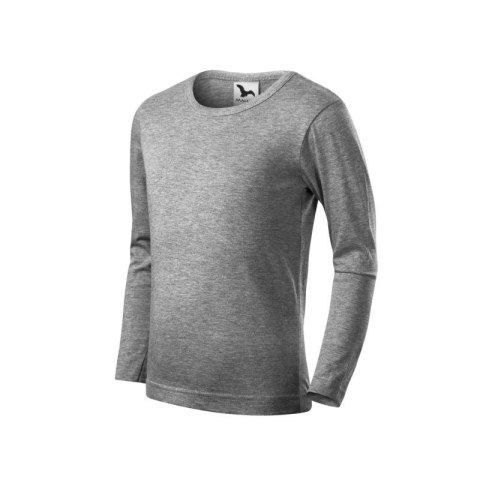 Koszulka Malfini Fit-T LS Jr MLI-12112 ciemnoszary melanż Malfini